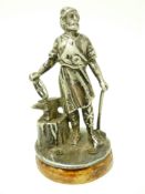 VINTAGE CAR MASCOT - VULCAN BLACKSMITH head turned left, 12cms H.