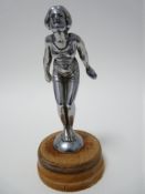 VINTAGE CAR MASCOT-BATHING BELLE umarked, circa 1920s, 12cms H.