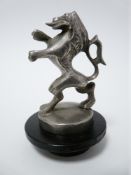 VINTAGE CAR MASCOT - RAMPANT LION by Lawrie Bros Ltd, circa 1920, 7cms H.