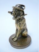 VINTAGE CAR MASCOT- TOBY-MR PUNCH`S DOG unmarked, circa 1910, 9cms H.