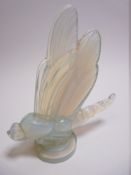 SABINO OPALESCENT GLASS CAR MASCOT-LIBELLULE/DRAGONFLY 15cms H, 13.5cms L, makers marks present.