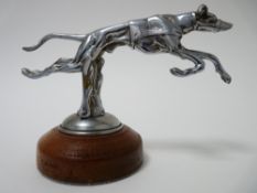 VINTAGE CAR MASCOT-GREYHOUND IN No 1 JACKET by DESMO, circa 1930s, marked Desmo Copyright, 8cms H,