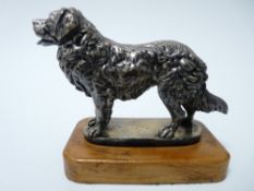 VINTAGE CAR MASCOT-St BERNARD by Louis Lejeune, monogram verso, 8.5cms H, 13cms L.