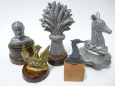 VINTAGE ADVERTISING/COMPANY ACCESSORY MASCOTS X 5 to include, BARRONIA METALS COPPER ALLOYS, stamped