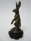 VINTAGE CAR MASCOT - EARLY ALVIS HARE by A E Lejeune, stamped AEL, 10.5cms H.