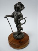 VINTAGE CAR MASCOT- PUSS IN BOOTS after Antoinne Bofill, bears signature and M within circle mark,