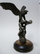VINTAGE CAR MASCOT-THE STRUGGLE after Charles Paillett, by A E Lejeune, late 1920s, 19.5cms H.