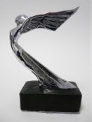 VINTAGE CAR MASCOT - TRIUMPH GLORIA circa 1935 stylized winged female figure, 9.5cms H, 8cms L.