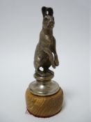 VINTAGE CAR MASCOT - ALVIS HARE on a socle base ,11cms H.