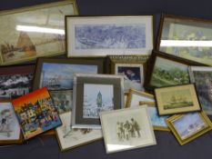 A LARGE PARCEL OF MISCELLANEOUS FRAMED PRINTS AND PICTURES