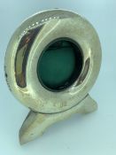 EDWARDIAN SILVER WATCH STAND with easel back. Birmingham 1906 Henry Williamson