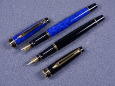 WATERMAN - Modern 1990s France blue Waterman Expert II fountain pen fitted with a gold plated two-
