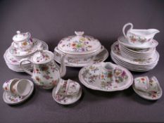 RICHARD GINORI. Approx 40 pieces of quality floral decorated Doccia dinner/ breakfast ware