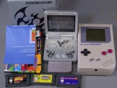 NINTENDO-GAMEBOY AND A GAMEBOY ADVANCE