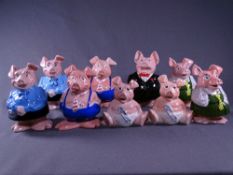 WADE PIG MONEY BOXES. Parcel of 9 as distributed by Nat West Bank.