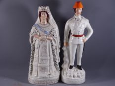 2 EARLY STAFFS PORTRAIT FIGURES- 