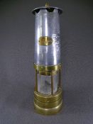 VINTAGE MINER'S LAMP 36 cms high, No. 10, maker's label The Premier Lamp & Engineering Co, Leeds