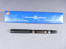 WATERMAN - Vintage 1910s black chased hard rubber Waterman's Ideal 52.5 fountain pen with two 5mm
