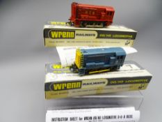 MODEL RAILWAY - Wrenn W2232 Diesel shunter blue with W2234 Diesel shunter N.C.B. (National Coal