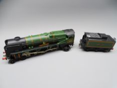 MODEL RAILWAY - HORNBY DUBLO 3235 No.34042 DORCHESTER with a 2 rail barnstaple chasis (ideal for the