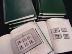 EIGHT NUMBERED TOWER ISLE OF MAN STAMP ALBUMS commencing 1958 up to 2018, comprehensively filled (