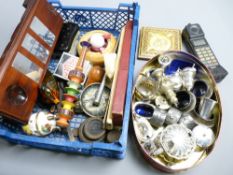 EPNS CRUET ITEMS & NAPKIN RINGS along with a quantity of various other collectables