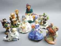 FIGURAL ORNAMENTS COLLECTION BY ROYAL DOULTON, ROYAL WORCESTER, SITZENDORF to include 'Silks and