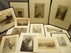 FRAMED PICTURES & PRINTS: A QUANTITY including early mezzotints, other classically styled prints and