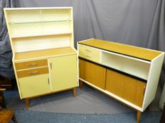 TWO RETRO KITCHEN UNITS