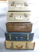 VINTAGE LUGGAGE CASES x 5