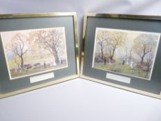 HELEN BRADLEY-PAIR OF COLOURED PRINTS-1. 'It was our last afternoon at Blackpool.......' 2. 'On