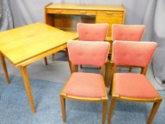 GOOD G-PLAN GOLD LABEL DINING ROOM SUITE of sideboard, 95.5cms high x 122cms wide x 48cms deep, draw