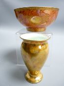 WEDGWOOD LUSTRE WARE x 2 including dragon decorated vase, numbered Z4830, 10.25cms high and a
