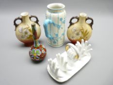 VICTORIAN & LATER CERAMICS GROUP including a Pinder Bourne jug, decorated in Oriental sprays, a pair