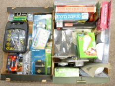 HAND TOOLS, SOCKET SETS & HOUSEHOLD GOOD: A GOOD QUANTITY mainly packaged and unused (in two boxes)