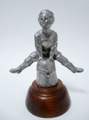 VINTAGE CAR MASCOT - LEAPFROGGING BOY marked Reg 773051?, 10.5cms H.