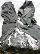 ANTIQUE / VINTAGE CLOTHING: A SMALL QUANTITY to include a tail coat and waist coat, a dragon