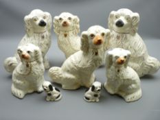 STAFFORDSHIRE POTTERY COMFORTER DOGS x 4 PAIRS