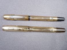 WATERMAN - Vintage (c1915 to 1930) gold filled Waterman 0552 fountain pen with pinstripe pattern