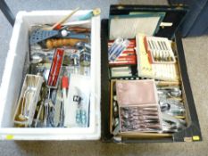 EPNS & OTHER CUTLERY a good mixed quantity (boxed & loose)