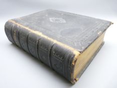 LARGE VINTAGE FAMILY BIBLE printed by Virtue & Company Ltd, London