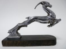 VINTAGE CAR MASCOT - SINGER GAZELLE by Beards of Cheltenham, 1956-1959 chrome plated bronze ,10cms