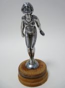 VINTAGE CAR MASCOT-BATHING BELLE unmarked, circa 1920s, 12cms H