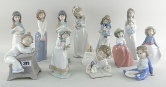 COLLECTION OF NAO FIGURINES OF CHILDREN (13)