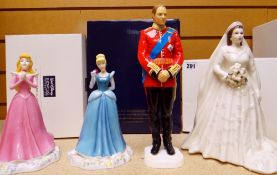 ASSORTED MODERN BOXED FIGURINES including Royal Doulton Walt Disney Showcase Collection, Royal