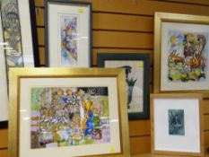 SIX ASSORTED FRAMED PICTURES including a Mychael Barratt limited edition (143/150) colour print