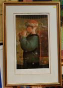 JANE SERCOMBE LEWIS (British b.1953) limited edition (23/235) colour print - illustration of a boy