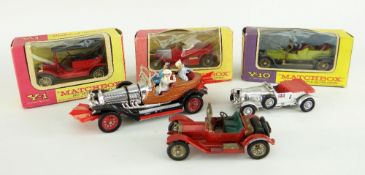 ASSORTED DIECAST TOYS including Corgi Toys Chitty Chitty Bang Bang and three mint and boxed Matchbox