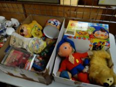 ASSORTED TV TOYS including Noddy, Magic Roundabout, Clangers ETC (2 boxes)