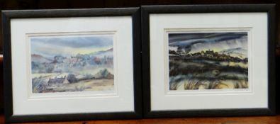GILLIAN MCDONALD pair of limited edition prints - 'Morning Rain, Black Mountains' and 'Hay on Wye'